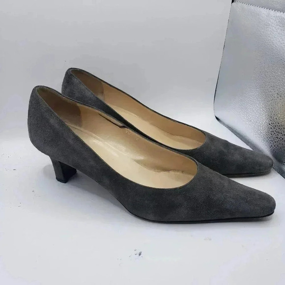 LAUREN RALPH LAUREN LANETTE SUEDE MOCHA PUMPS SIZE 10 B/MED WB2792 - Picture 1 of 6